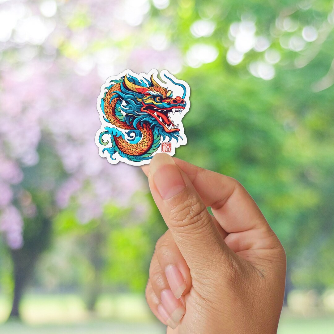 Chinese New Year Sticker, Lunar New Year 2024, Year of the Dragon