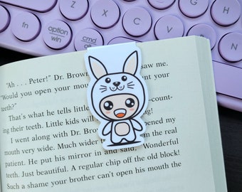 Magnetic Bookmark, Book Lover Gift, Reading Accessory, Year Of Rabbit, Bookmark Cute, Bookmark Clip, Kawaii Bookmark