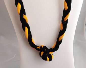 Sensory Jewelry size medium  black and gold necklace