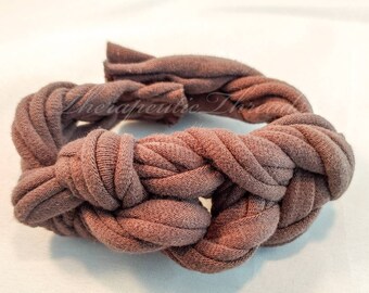 Sensory jewelry bracelet - 6" brown chunky woven