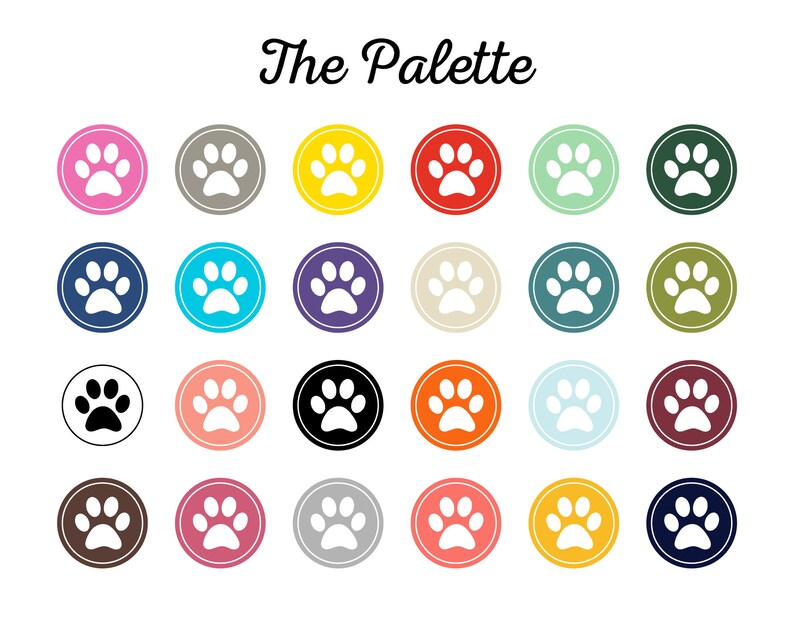 Paw Print Color Scheme Instagram Story Highlight Covers 24 Etsy