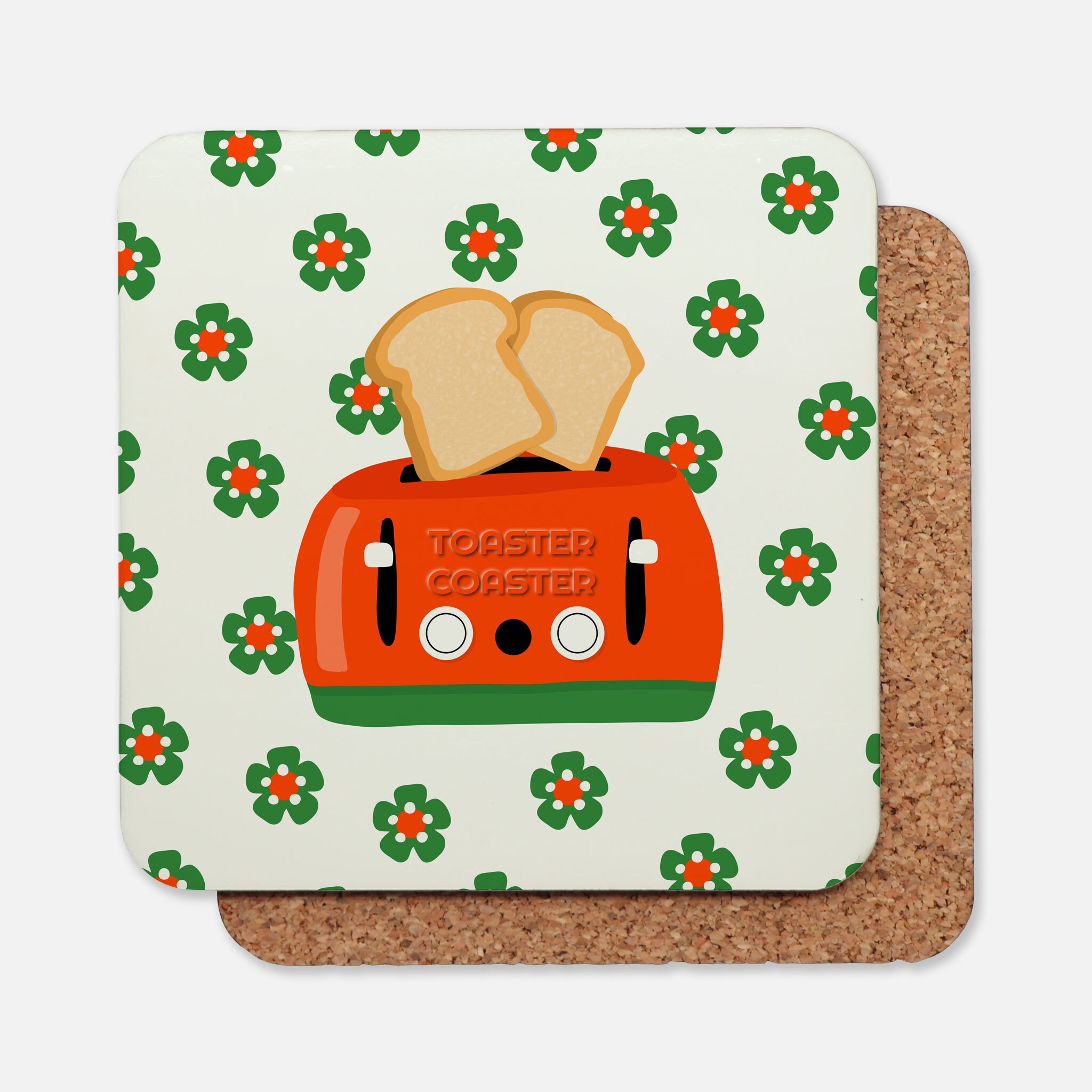 Set of 4 Retro Cork Coasters Toaster Coasters Coaster Etsy