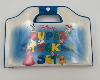 Disney Vintage Super Sticker Set Charakter Tragetasche Taiwan Selten
