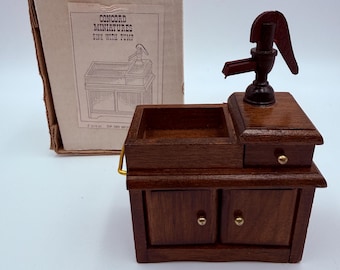 Concord Miniatures Wood Sink with Pump New Dollhouse Miniature
