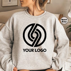 Custom Logo Sweatshirt, Customized Company Logo Hoodie, Personalized Design Outfit, Team Logo Clothing, Custom Text Gift, Brand Logo Hoodie