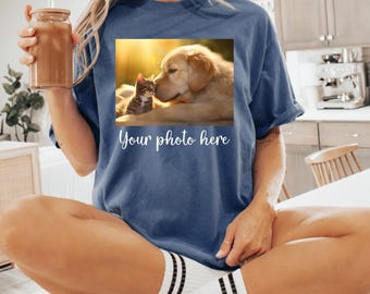 Custom Photo Comfort Colors T-Shirt: Personalized Family Outfit