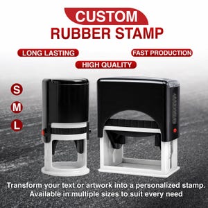 Custom Business Stamp with Logo, Personalized Stamp, Custom Text  Icon Stamp, Small Business Branding, Rectangular & Circular Branding Tool