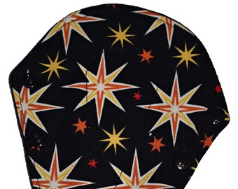 Liner Core- Star Bursts Reusable Cloth Thong Liner Pad- Windpro Fleece- 8 Inches