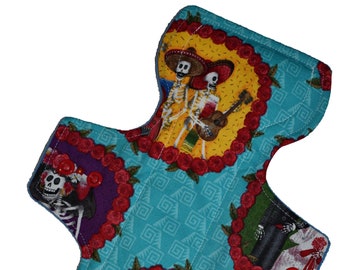 Moderate Core- Skeleton Fiesta Reusable Cloth Overnight Pad- WindPro Fleece 10.5 Inches (26.5 cm)