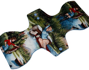 Super Core- Sexy Hiking Pinups Reusable Cloth Goddess L Pad- WindPro- 14.5 Inches