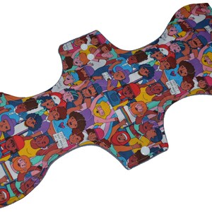 Super Core- Pride Parade Reusable Cloth Goddess XL/Postpartum Pad- WindPro Fleece- 16.5 Inches