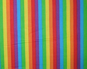 CUSTOM CREATION | Rainbow Stripes Cotton Woven | From 6 to 18 Inches Long || Handmade Cloth Pad made to order