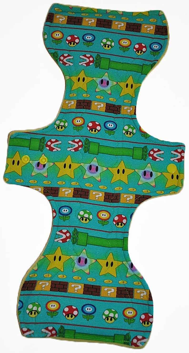 CUSTOM CREATION Super Bros Knit From 6 to 18 Inches Long Handmade Cloth Pad made to order image 4