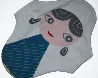Light Core- Suzy's Dollhouse Reusable Cloth Pantyliner Pad- WindPro Fleece- 8.5 Inches