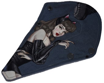 Liner Core- Gothic Pinups Reusable Cloth Thong Liner Pad- Windpro Fleece- 8 Inches