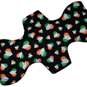 Super Core- Irish Pride Flags Reusable Cloth Goddess L Pad- WindPro- 14.5 Inches