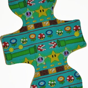 CUSTOM CREATION Super Bros Knit From 6 to 18 Inches Long Handmade Cloth Pad made to order image 2