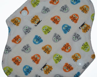 Liner Core- Organic Owls Reusable Cloth Petite Pad- WindPro Fleece- 6.5 Inches