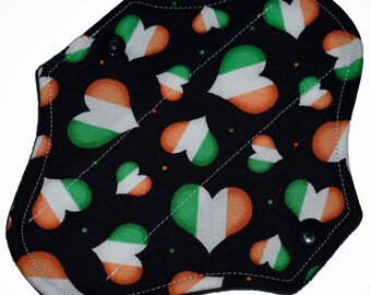 Liner Core- Irish Flags Reusable Cloth Petite Pad- 6.5 Inches