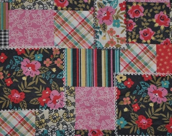 CUSTOM CREATION | Flower Patchwork Cotton Flannel | From 6 to 18 Inches Long || Handmade Cloth Pad made to order