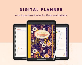 Digital Planner 2023 | Weekly Planner | Monthly Planner | Goodnotes Planner 2023 | iPad Planner | Floral Digital Planner and Stickers