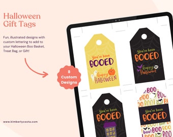 Halloween Gift Tags | Boo Favor Tags | Halloween Gift Tags Sets | Gift Tags Printable | Halloween Gift Tag Template | Gift Tag Bundle