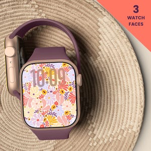 Apple Watch Wallpaper carino, Smartwatch Wallpaper, Schermo Apple Watch, Quadranti Smart Watch, Quadrante Apple Watch floreale, Quadrante Apple Watch rosa