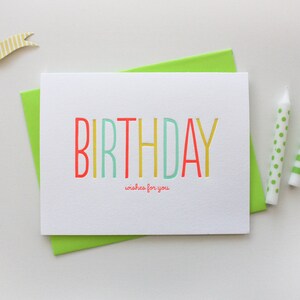 Letterpress Birthday Wishes - Happy Birthday