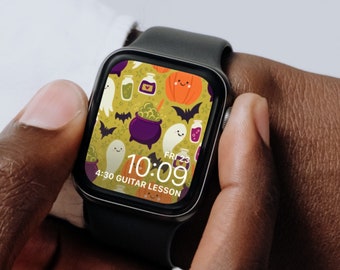 Halloween Apple Watch Wallpaper | Fun Spooky Faces (Digital Download)