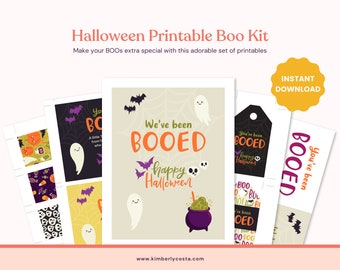 You've Been Booed Sign | Halloween Boo Sign | Halloween Printable Bookmarks | Halloween Printable for Kids