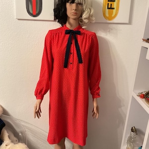 Vintage red polka dot dress