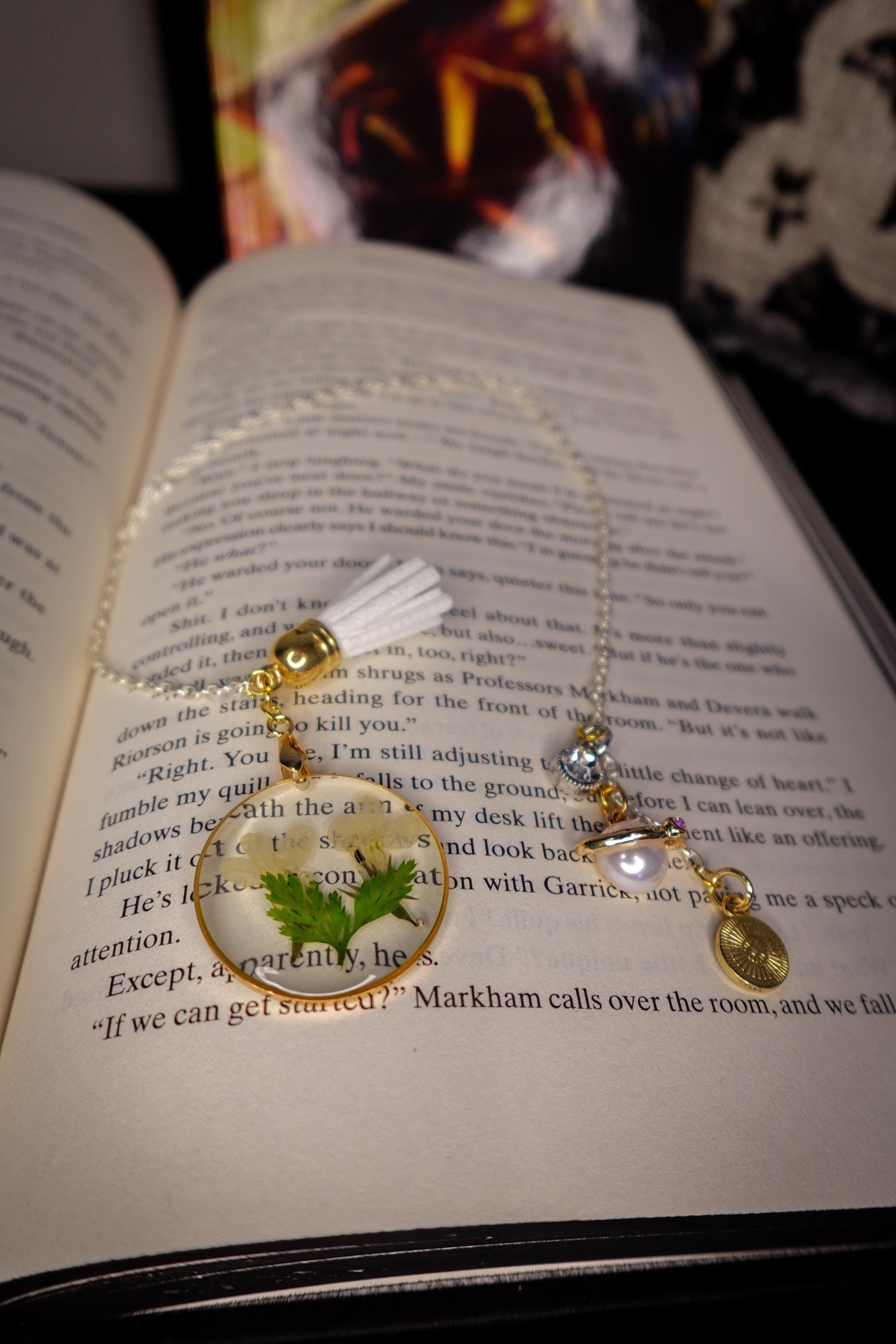 Customizable Handmade Bookmark: Chain, Ribbon, or Leather - Etsy