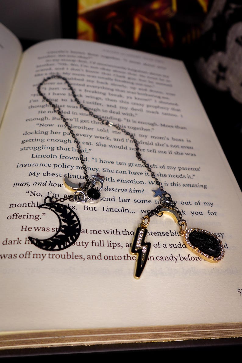 Customizable Handmade Bookmark: Chain, Ribbon, or Leather - Etsy