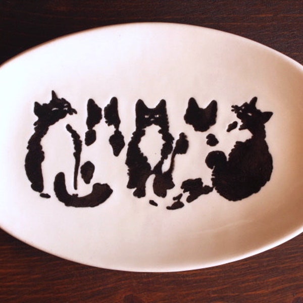 Ceramic Cat Dish Etsy
