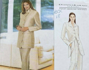 Vogue 1703, Donna Karan, Size 12 14 16, Misses Jacket And Pants, Uncut 90s Pantsuit