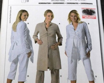 Burda 7956 Misses Maternity Sizes 8 10 12 14 16 18 20 Uncut Coordinates