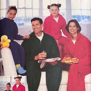 Butterick 6355 Alle Größen Unisex Jumpsuit Uncut Schnittmuster Loungewear Pyjamas 1990er Jahre