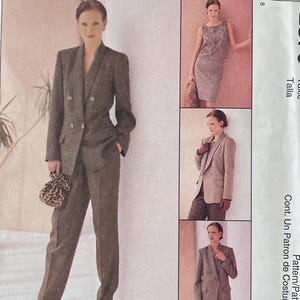 McCalls 2370 Size 10 Misses Lined Jacket Skirt Pants Top Uncut Sewing Pattern Corpcore Office Suit