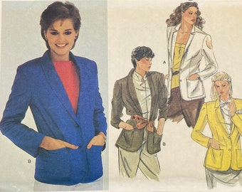 Vogue 7633, Size 12 Bust 34, Misses Jacket Sewing Pattern, Slouchy, Uncut