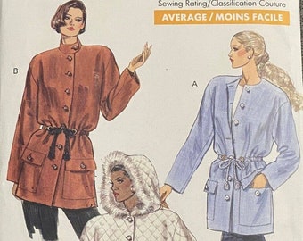 Vogue 7683 Patrons de couture veste ample doublée taille 6 8 10 coupes non coupées Vogue