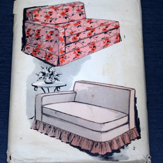 Advance Decorator Pattern 7606a Sectional Sofa Right Arm 1950s Sewing Pattern Uncut Couch Upholstery Advance Decorator Pattern 7606a Sectional Sofa Right Arm 1950s Sewing Pattern Uncut Couch Upholstery