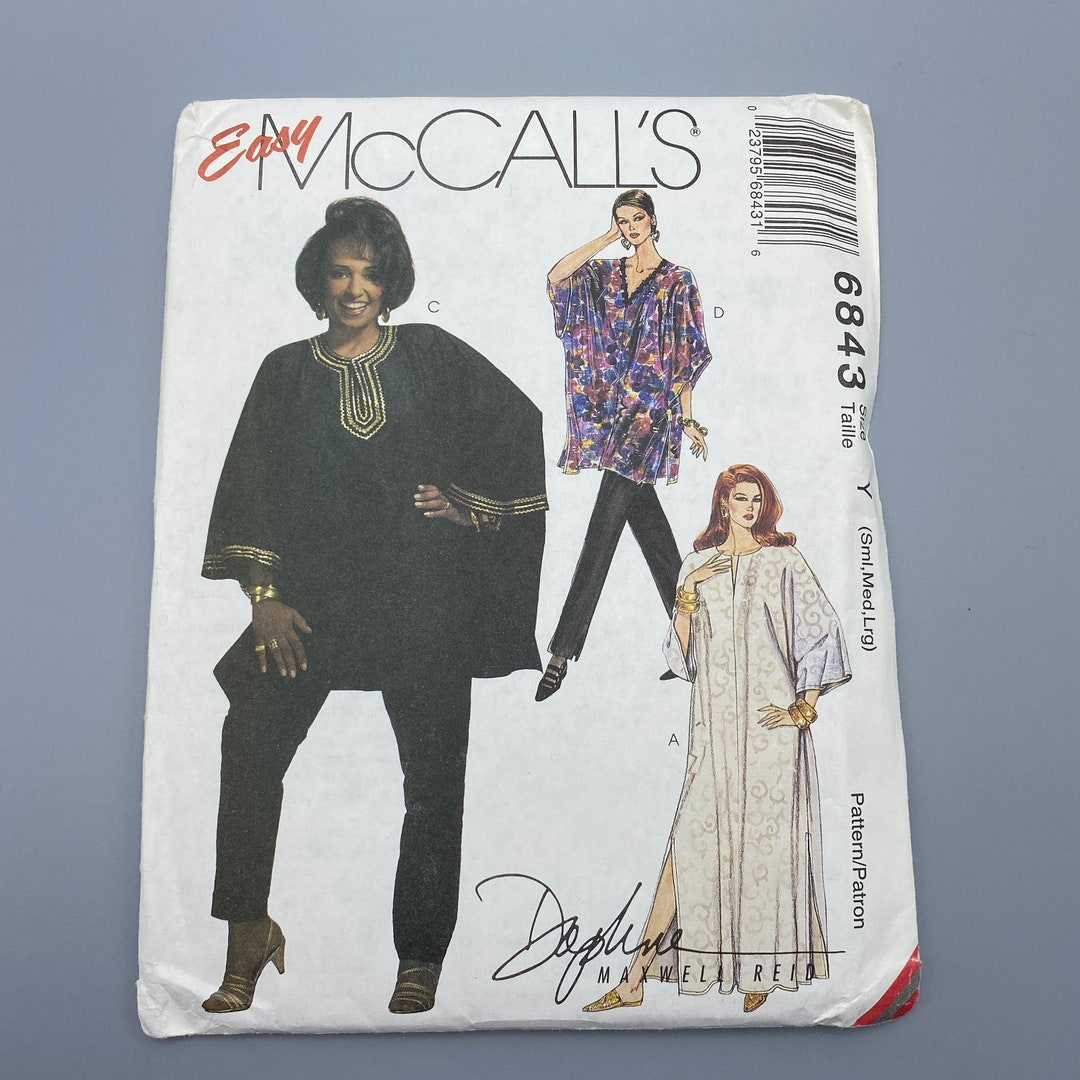 Mccalls 6843 Size S M L Vintage Caftan and Pants Sewing - Etsy