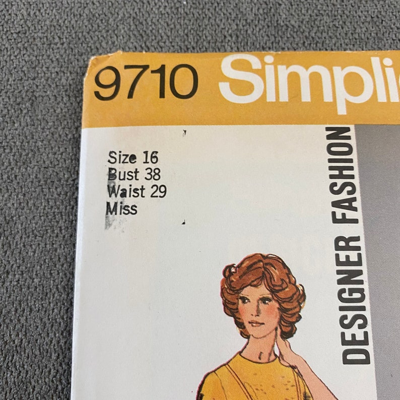 1970s Tunic and Dress Sewing Pattern, Simplicity 9710, Bust 38 Uncut ...