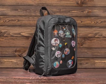 Ita Backpack with Pin Display Window | Everyday Ita Bag with Removable Insert | Pin Collector Backpack