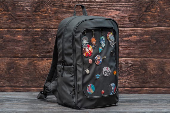 Ita Bag, Pin Display Bag, Ita Backpack, Pin Trading, Window Backpack, Removable Insert, Pin Display Laptop Backpack, Everyday Ita Backpack