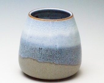 Cloudy White Grey Vase / Ceramic Vessel