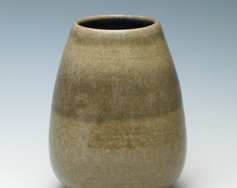 Gray Green Vase / Ceramic Vessel