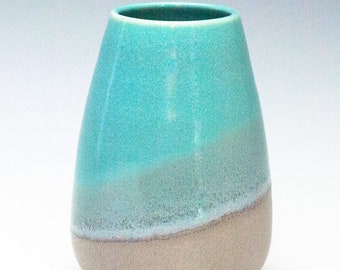 Aqua Soft Grey Vase / Ceramic Vessel
