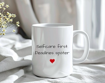 Mindfulness mug mug gift with saying for women selfcare mug self-care morning routine mug affirmation coffee mug loving