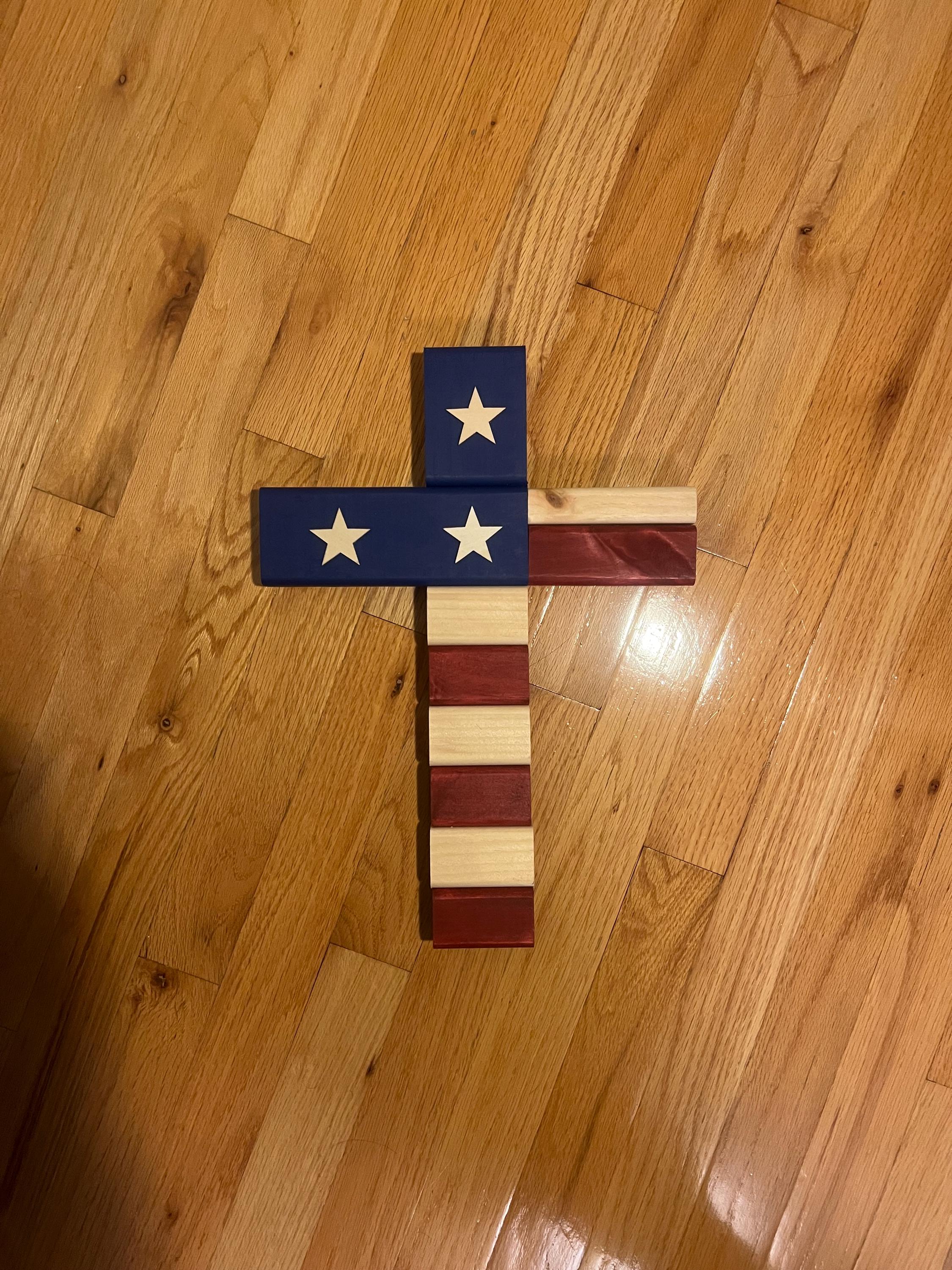 American Flag Cross - Etsy